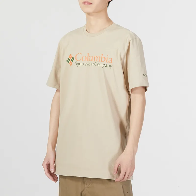 Columbia T Shirts Men Light Brown-4