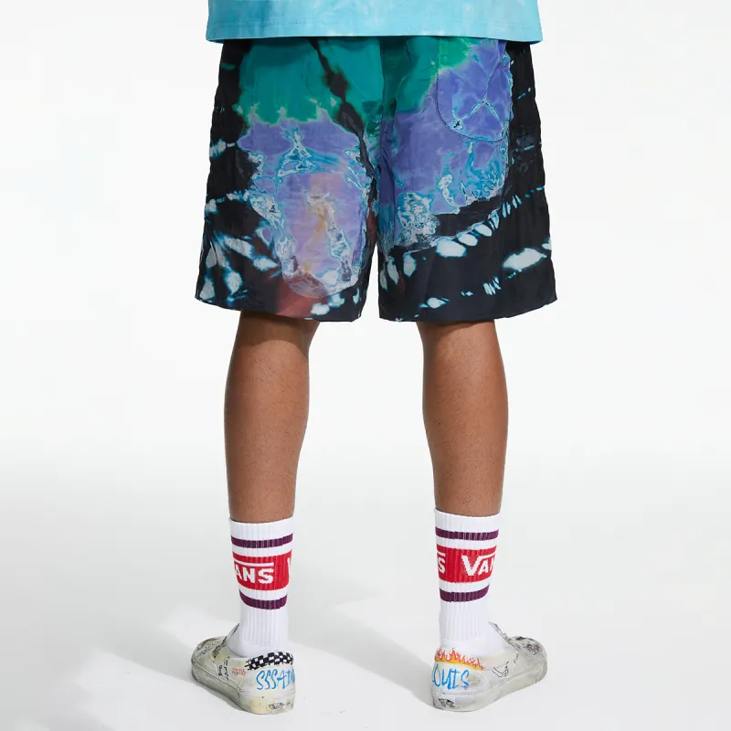 Playboy X SSSAINT LOUIS SSSAINT LOUIS X Playboy Co-branded Series Casual Shorts Unisex Tie-Dye Blue-2
