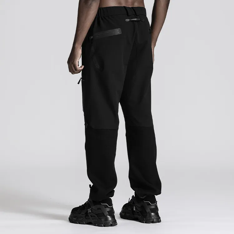 NORVINCY Versatile Pure White Deconstructed Style Knitted Sweatpants Unisex-3