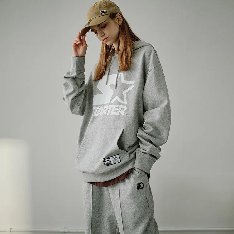 STARTER Sweatshirts Unisex New Light Heather Gray-8