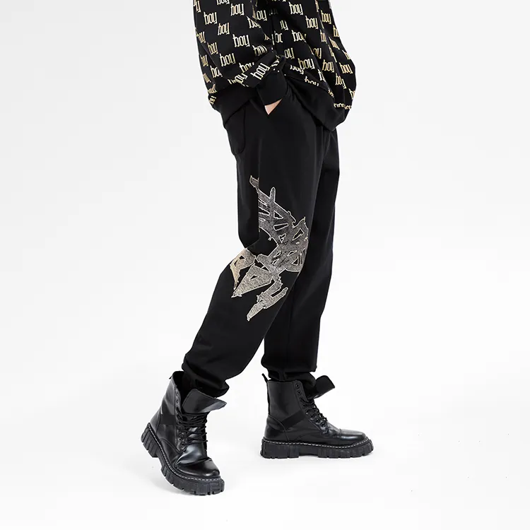 Boy London Casual Pants Unisex Black-3