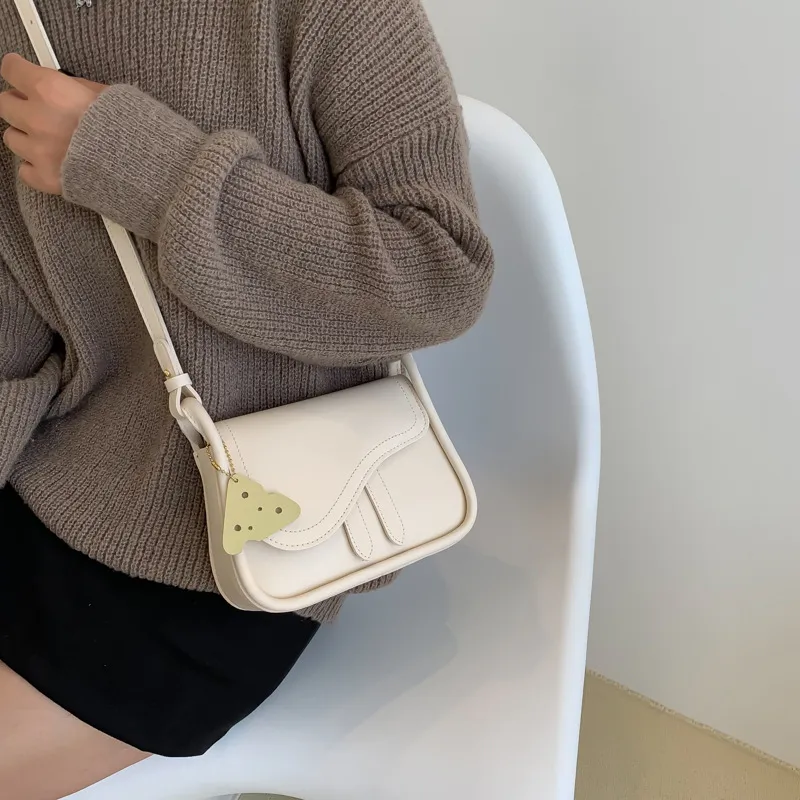 JANE KLAIN PU Saddle Bag Shoulder Bag Crossbody Bag Small Size Women's White/Green/White & Brown/Black-4
