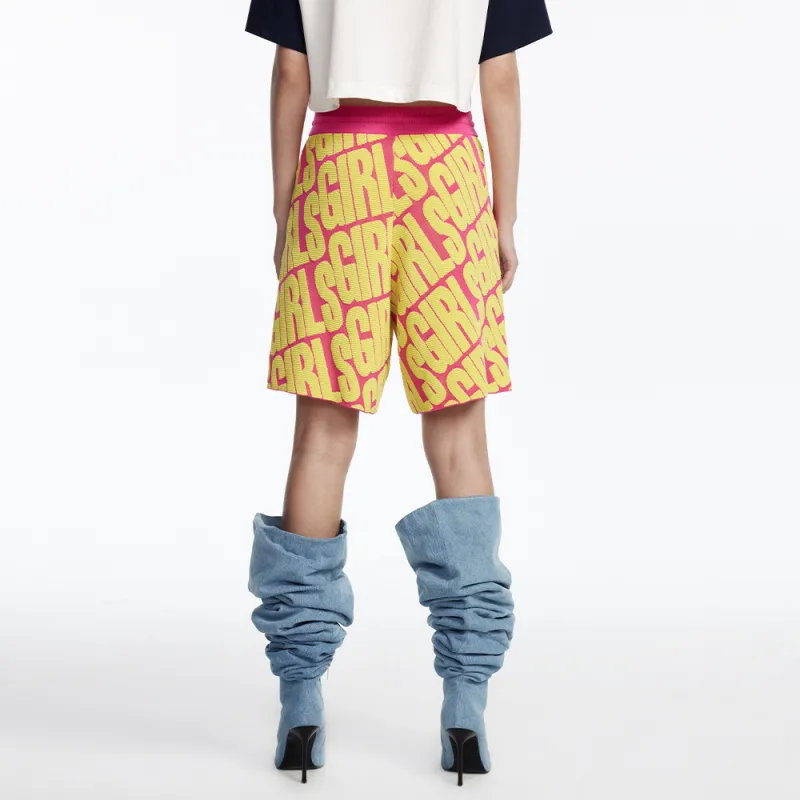 UOOYAA Sweet Girls Series Casual Shorts Women's Yellow-3