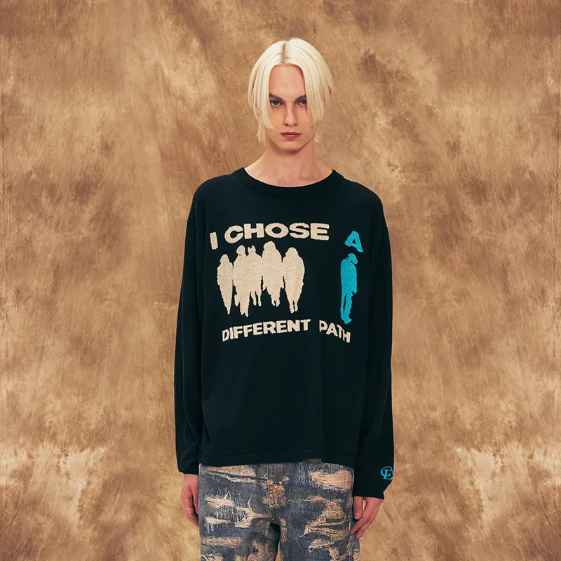 Createexploreexpandconquer Intarsia-knit Sweater-2