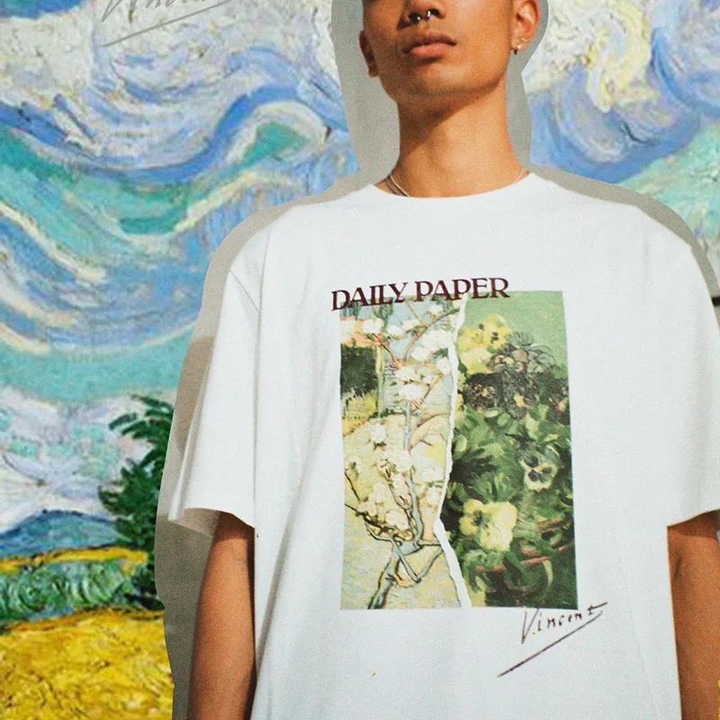 Van Gogh X Daily Paper T-Shirts Unisex White-2