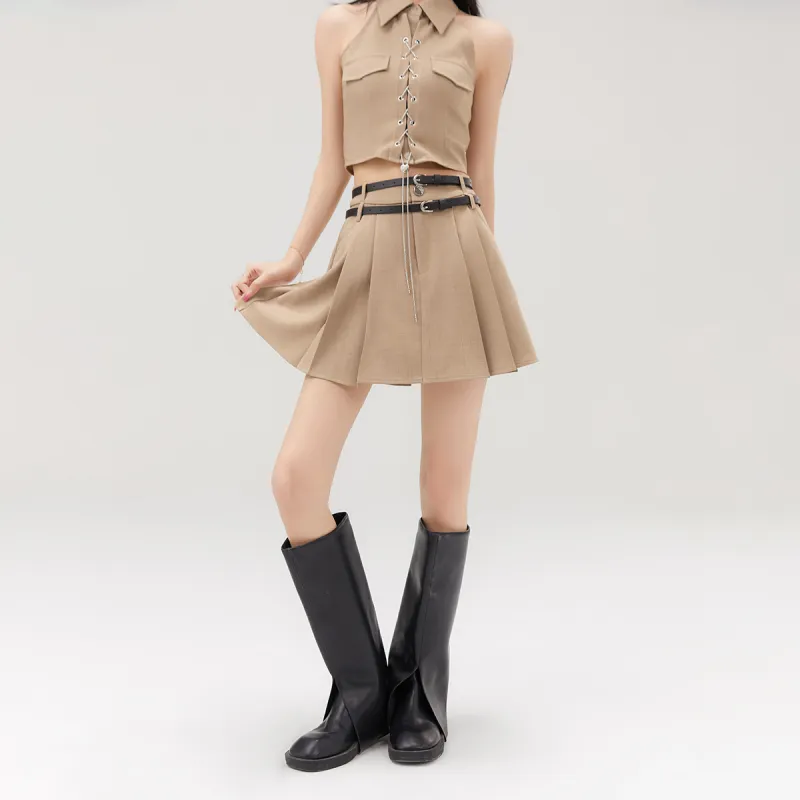LA CRAWFISH Casual Short Skirts Women's-4