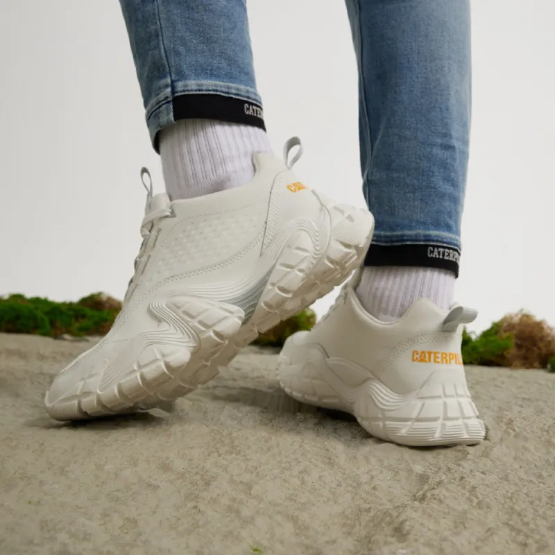 CAT Vapor Storm Collection Repowered Abrasion Resistant Breathable Low Top Casual Shoes Unisex White-5
