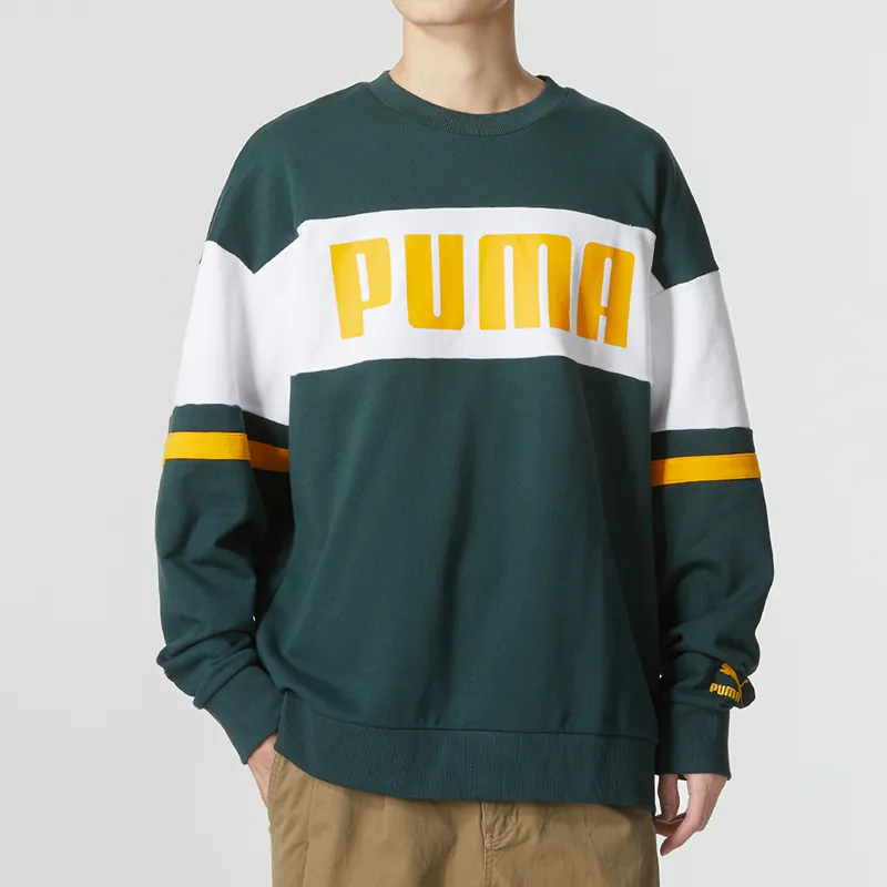 PUMA Sweatshirt Unisex Green White Yellow-4