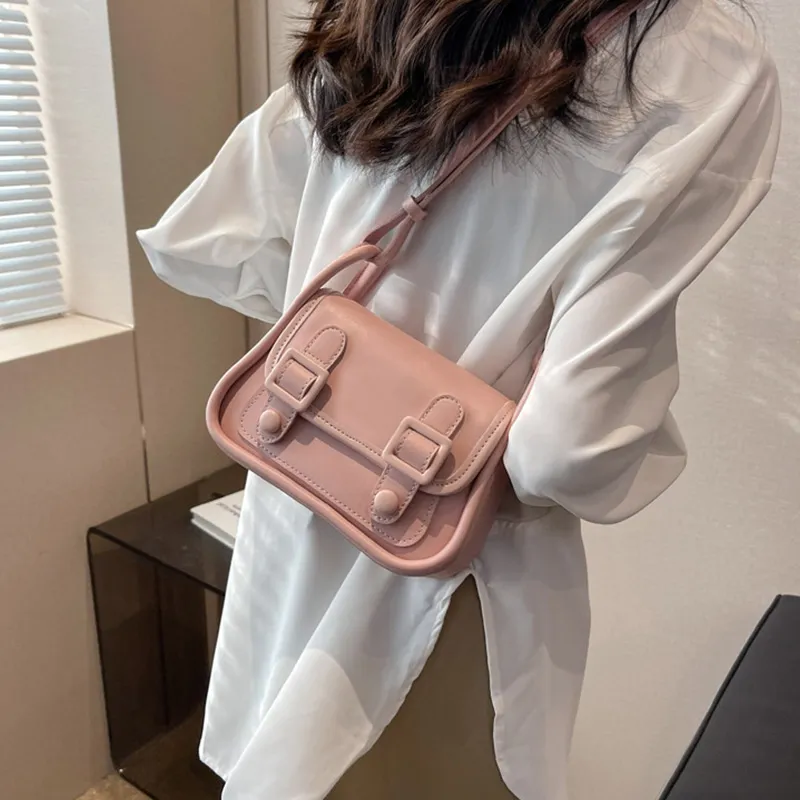 JANE KLAIN PU Shoulder Bag, Crossbody Bag Small Size Women's Pink/Black/Khaki-4
