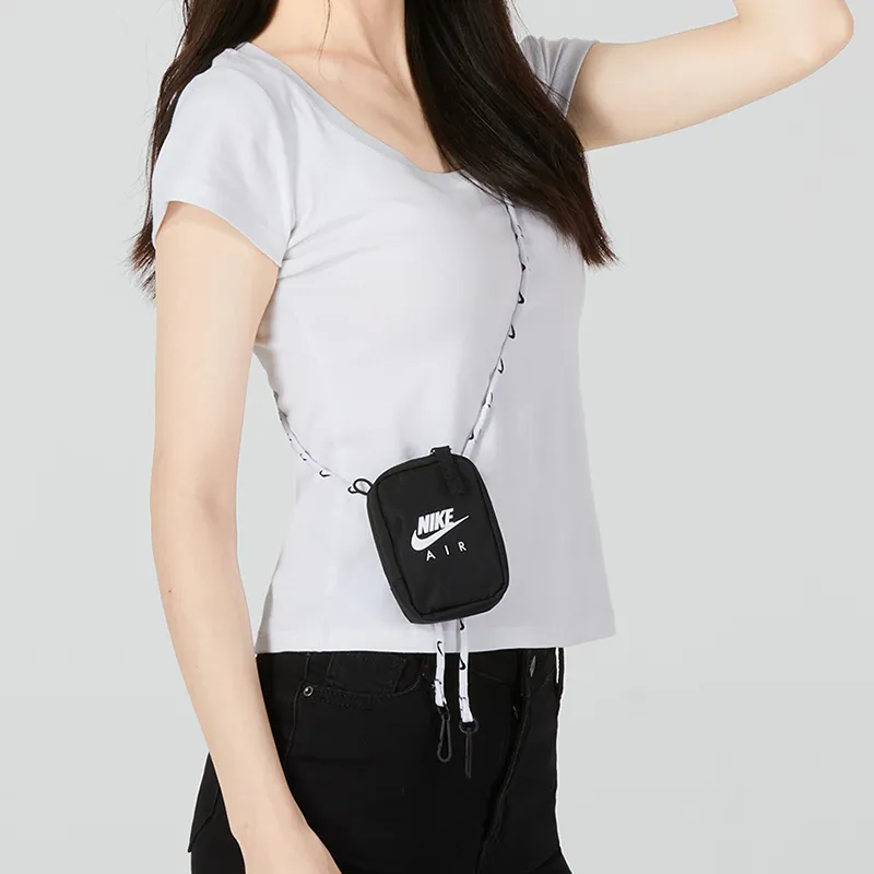 Nike Canvas Canvas Bag Cell Phone Pouch Shoulder Bag Regular Unisex Black-3