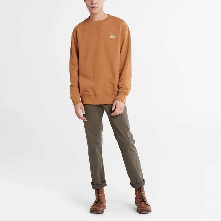 Timberland Men's Logo Crew Neck Sweatshirt Rubber-2