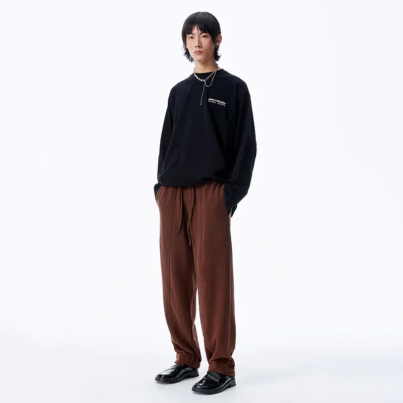 SIMPLE PROJECT Straight Sports Pants Unisex-12