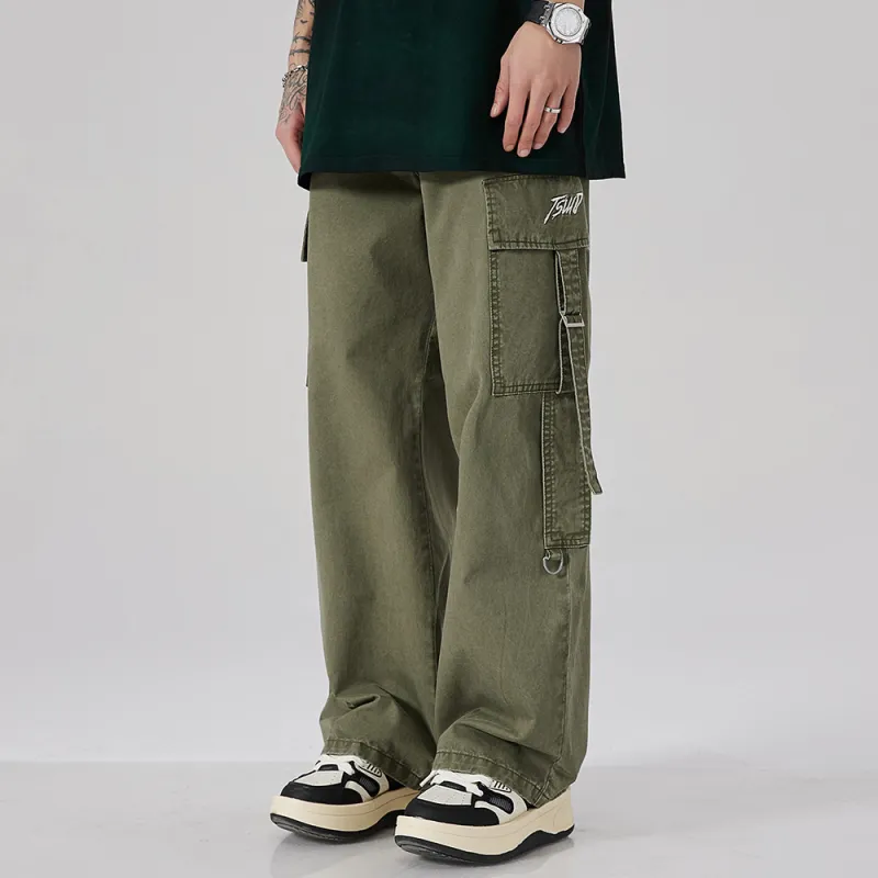 JASONWOOD Cargo Pants Unisex Army Green-6