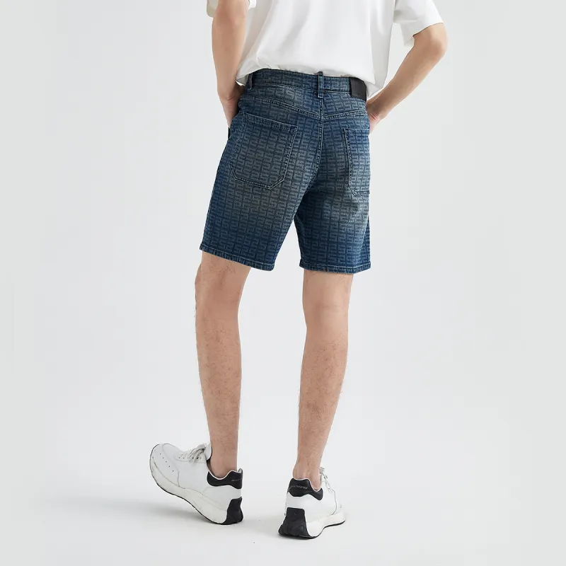 23R+ Denim Shorts Men Blue-3