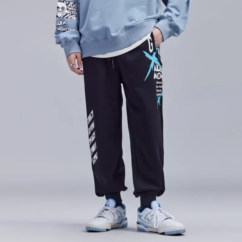 Guuka Knitted Sports Pants Men's Black-5