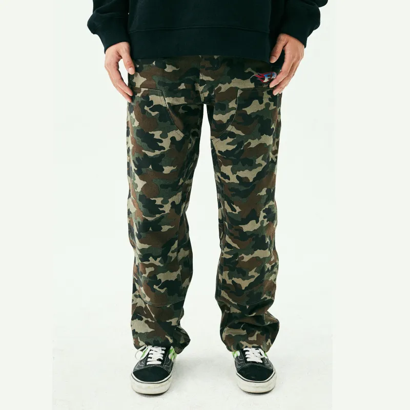 BURNIN x FCPLAYA Casual Pants Unisex Camouflage Green-2