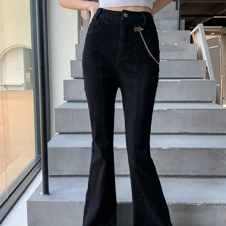 MacyMccoy Flared Pants Jeans Women's Black-3
