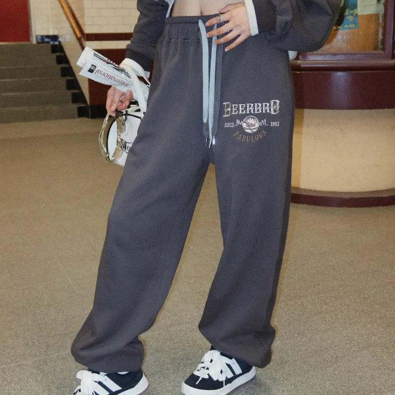 BEERBRO Casual Pants Unisex Gray-3