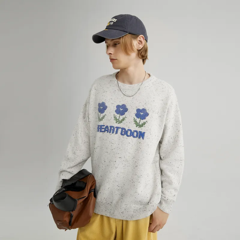 Heartboon Sweaters Unisex Beige Gray-3