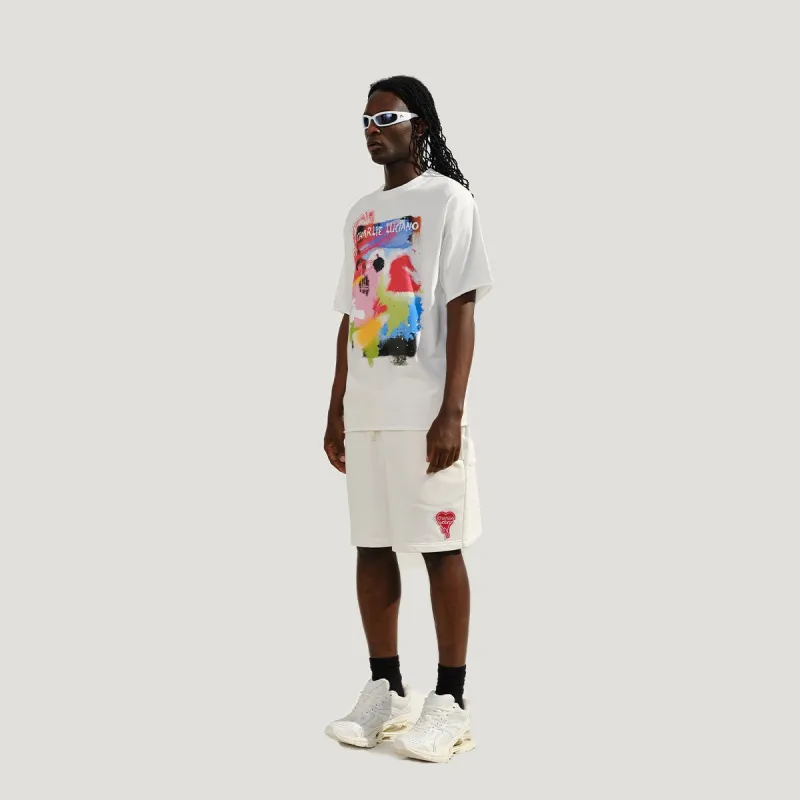 Charlie Luciano Shorts Unisex White-5