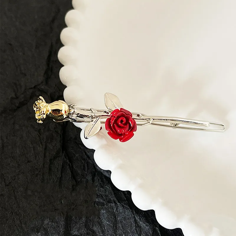 SENDME Hair Clips Women's The Little Prince's Rose Two Piece Set-2