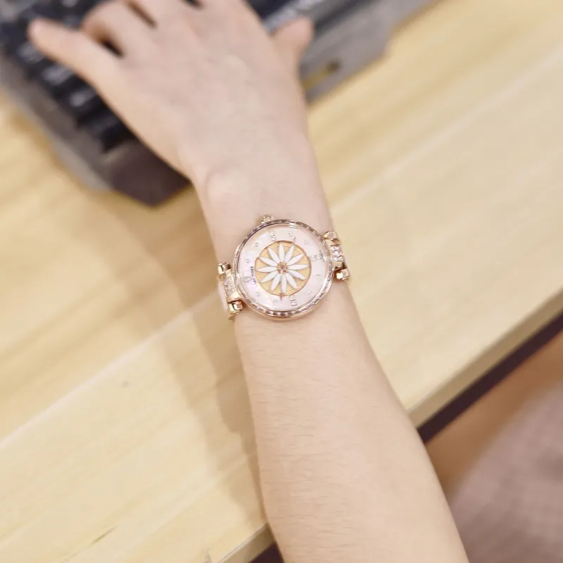 REEF TIGER Automatic Mechanical Movement Watch Women's Watch Pink Watch Dial RGA1599-MF-3