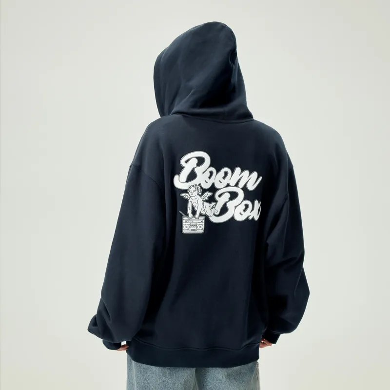 COPPOLELLA Hooded Loose Fit Regular Sweatshirt Unisex Navy Blue-2