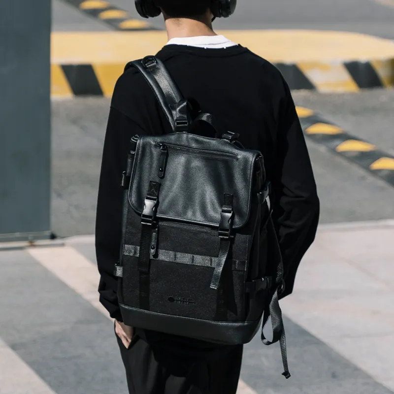 ONRF PVC, Polyester Backpack Tubas Unisex Black-7