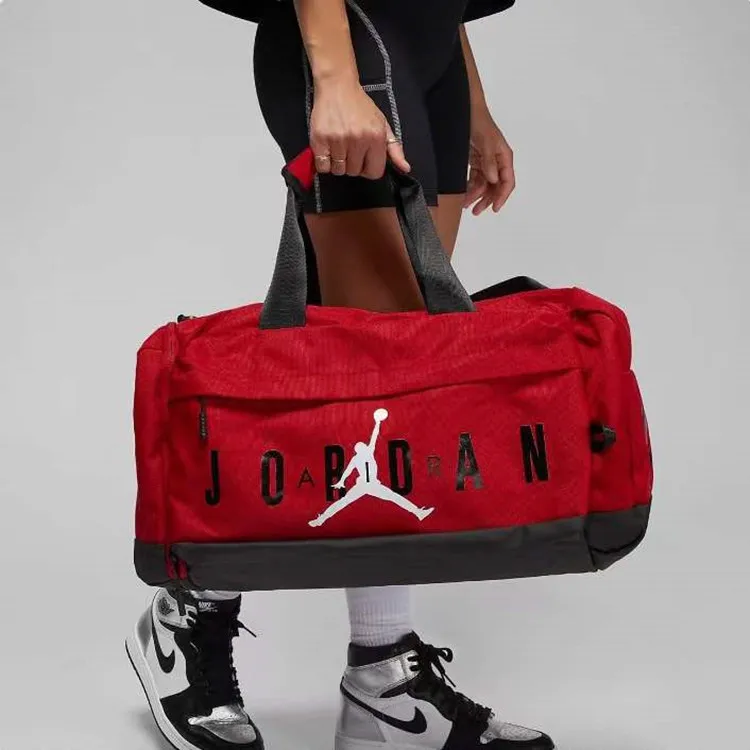 Jordan Polyester Travel Bags Large Size Unisex Red-4