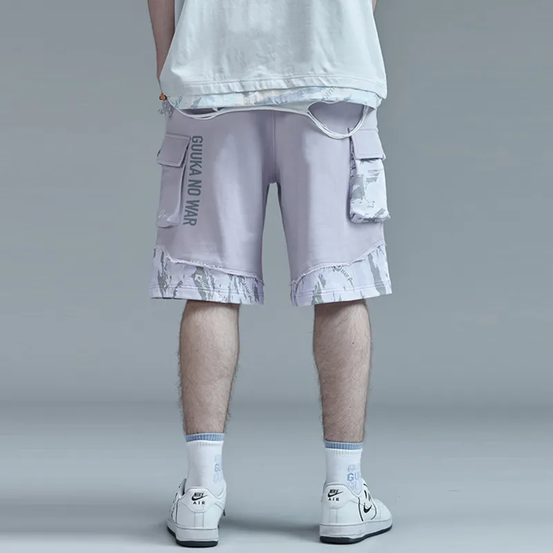Guuka Cargo Shorts Unisex Purple-5