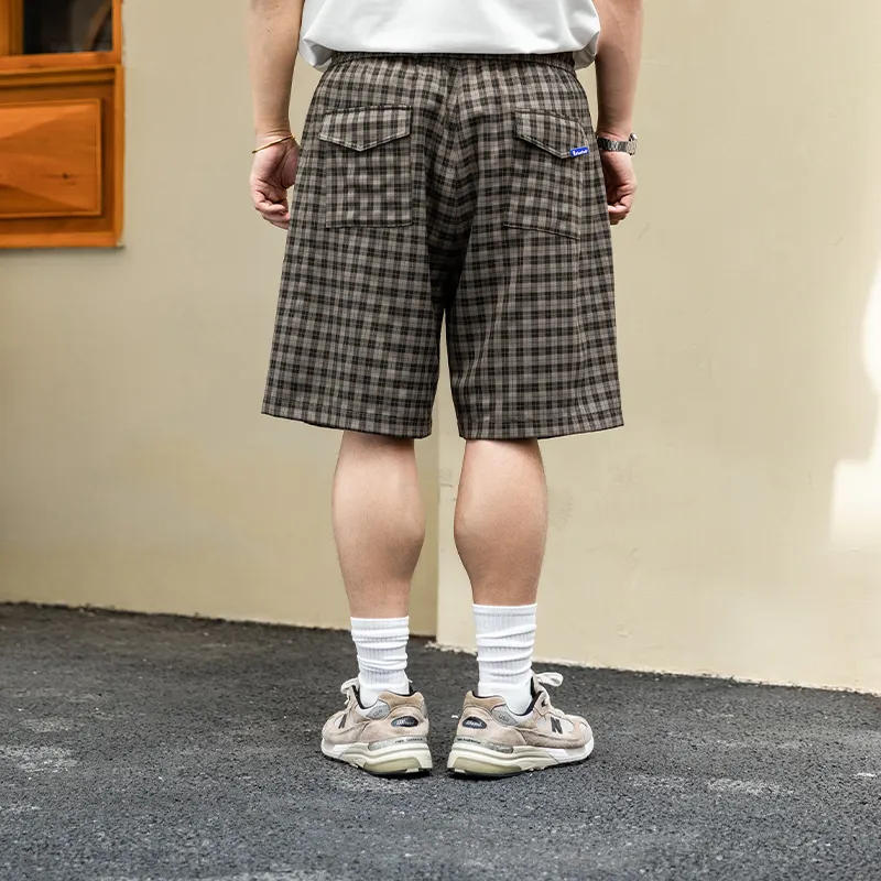 WAYNEXZAVIER Casual Shorts Men Plaid-3
