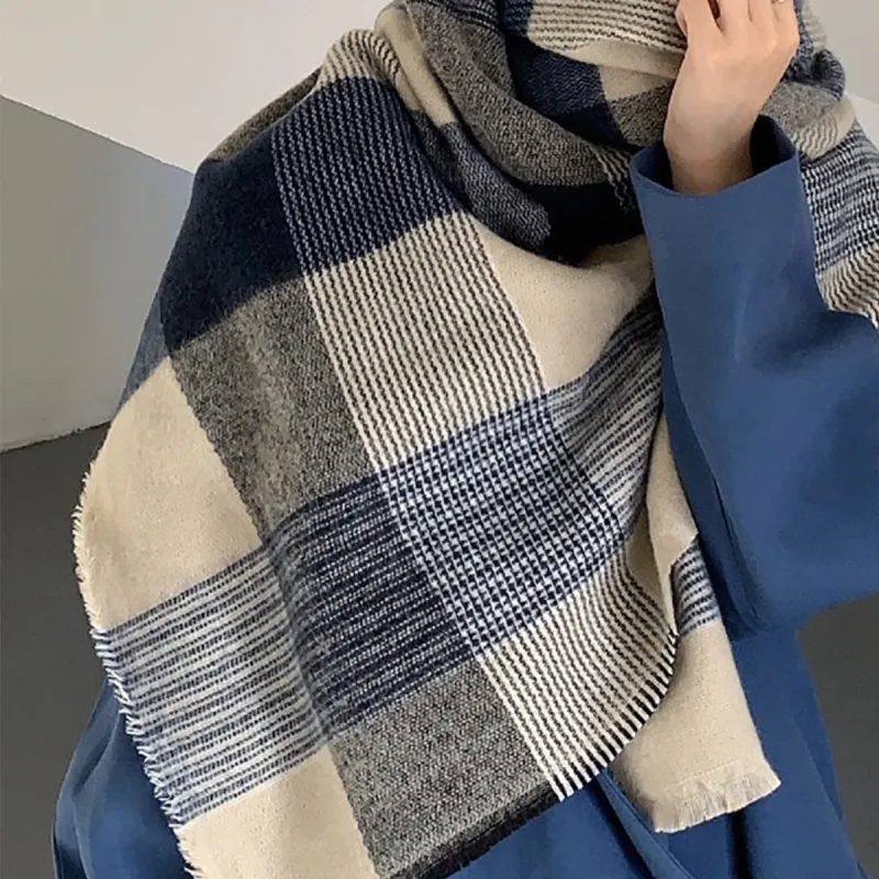 PIARA Knit Scarves Women's Steel Blue-2