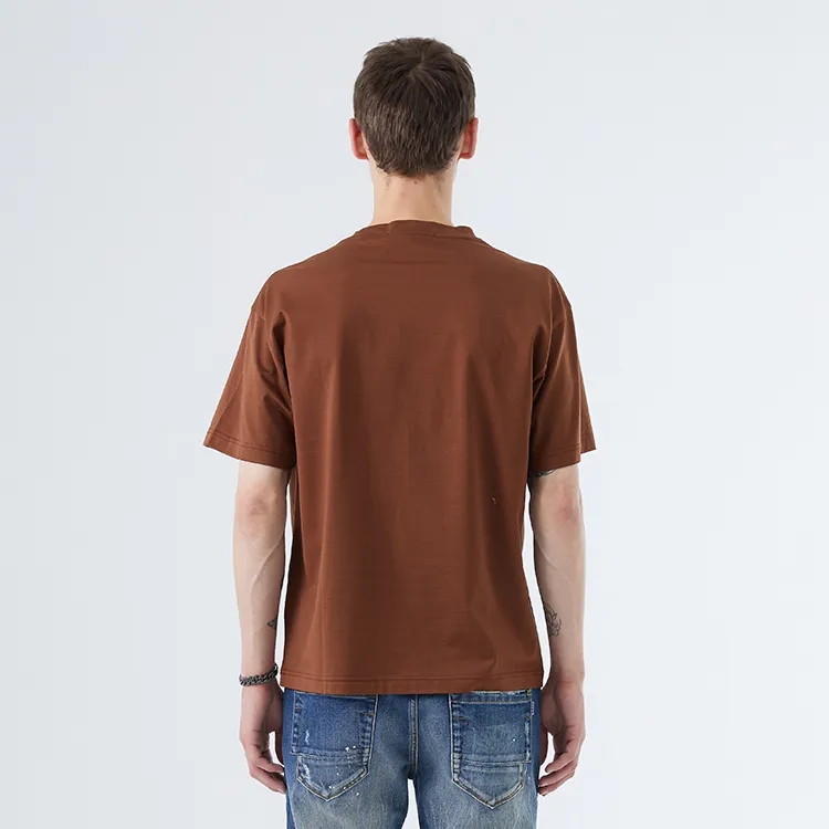 DAVID NAMAN T Shirts Men Brown-4
