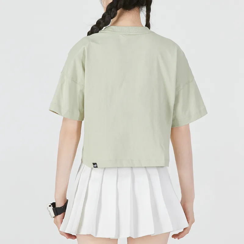 PUMA Crop Tops Women's Light Green-3