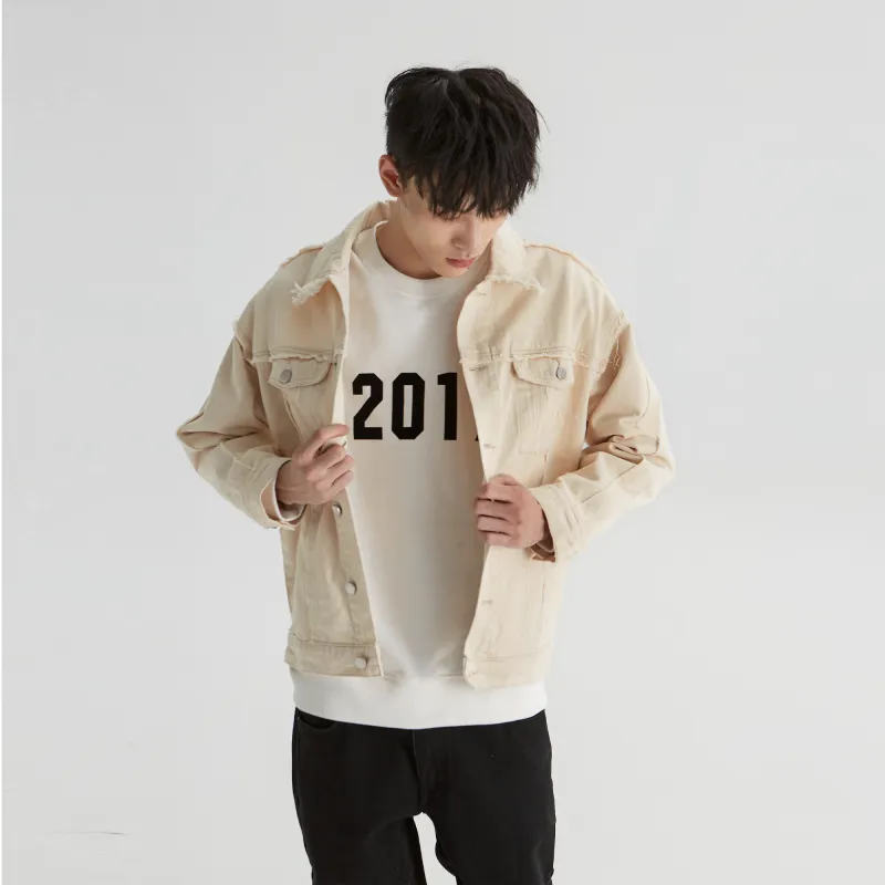 XINYINSU Denim Jacket Unisex White-5