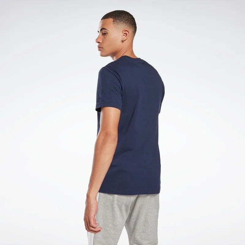 Reebok T-Shirts Men Navy Blue-2