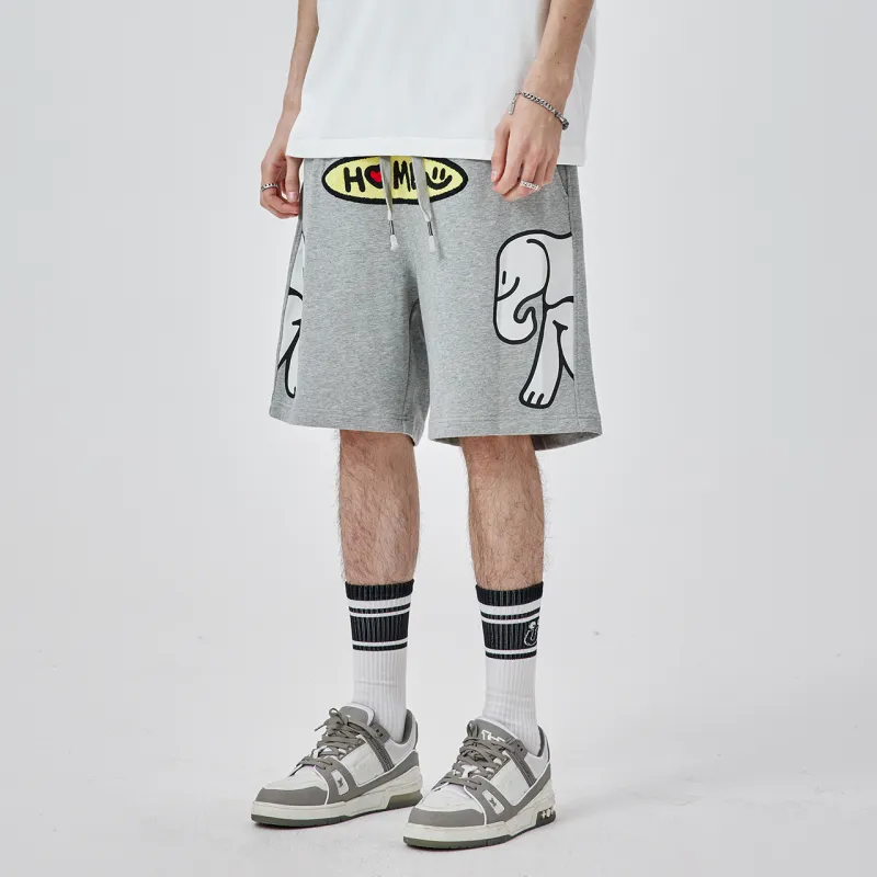 Agaho X Guuka X AGAHO Casual Shorts Unisex Heather Gray-7