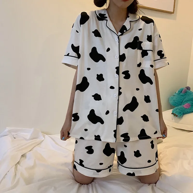Xiang Ning Pai Pajama Set Women's Cow Color-2