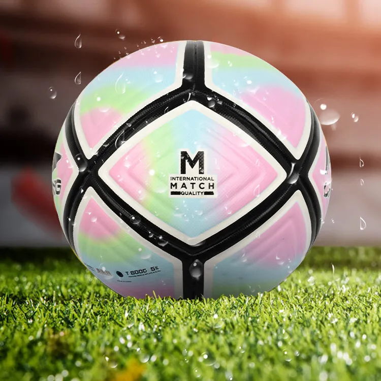 LiNing Size 5 Soccer TPU Seamless Thermal bonding Unisex Aurora Pink-3