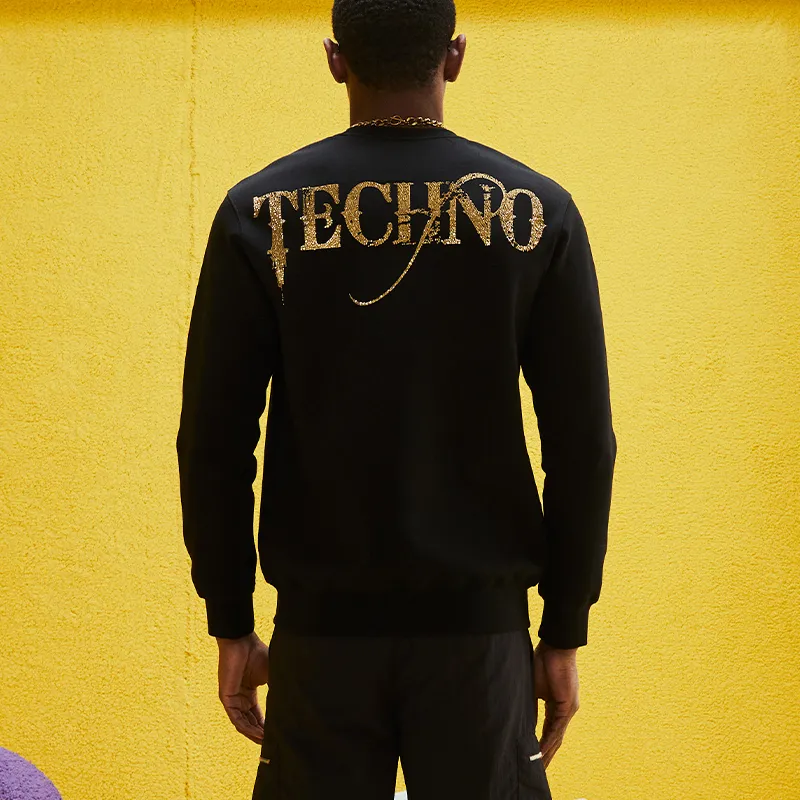TCH Sweatshirts Unisex Black Base Gold Logo-2