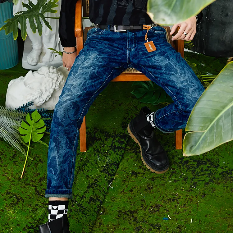 DAVID NAMAN Jeans Men Denim Blue-4