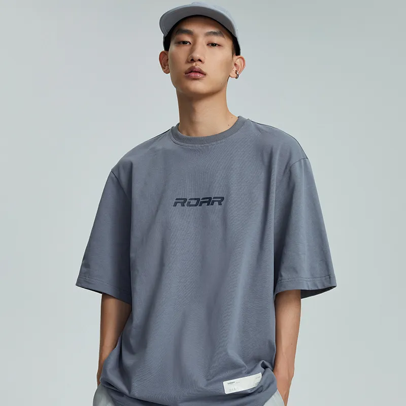 ROARINGWILD SS22 Straight T Shirt Unisex Dark Gray-4