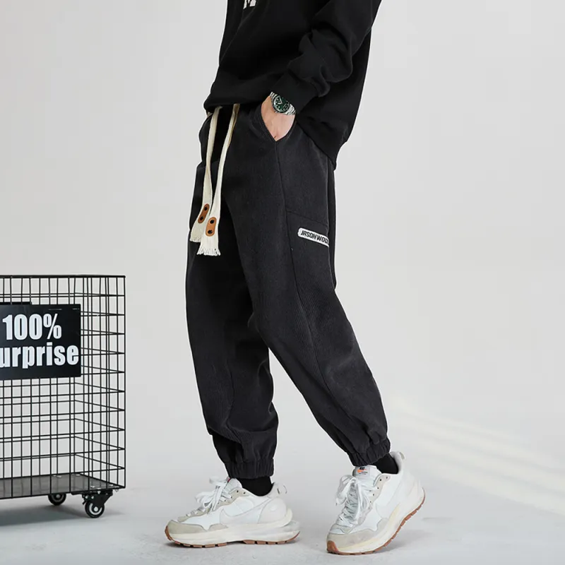 JASONWOOD Autumn And Winter Season Knitted Sports Pants Trendy Thickened Casual Pants Unisex-4
