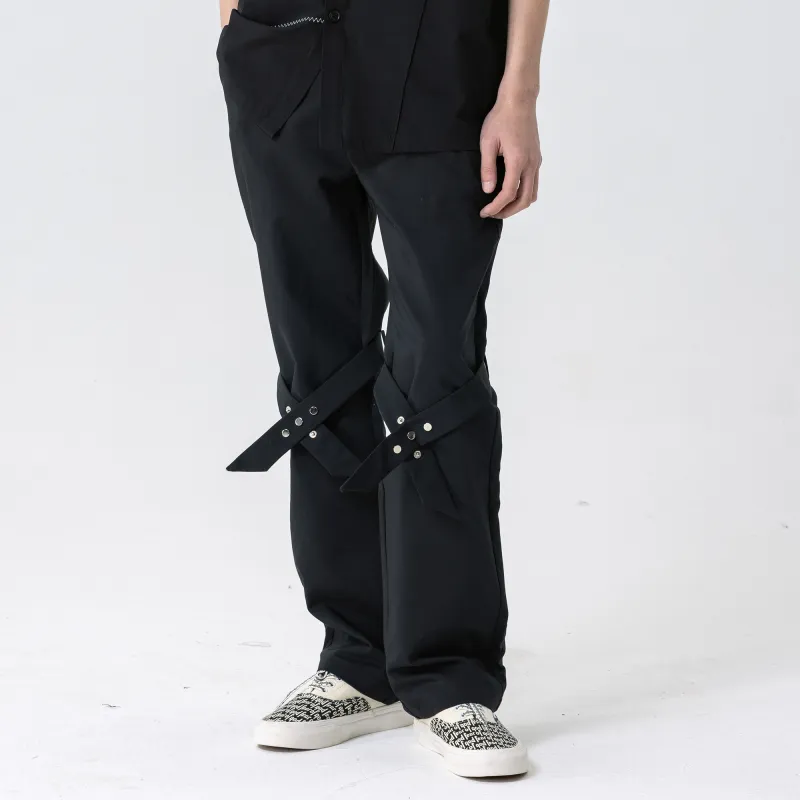 XINYINSU Casual Pants Unisex Black-8