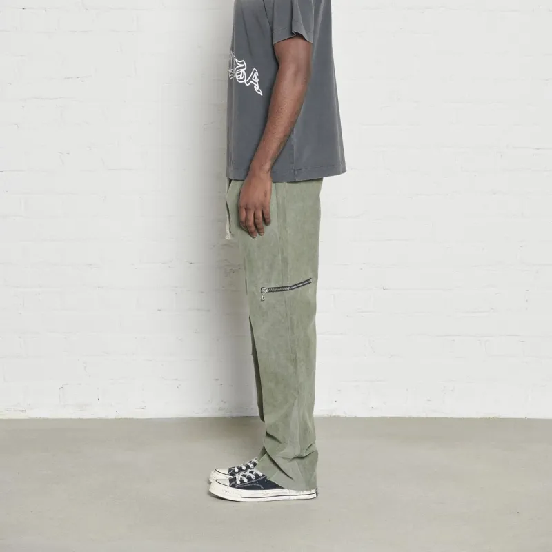 Askyurself Casual Pants Unisex Army Green-3