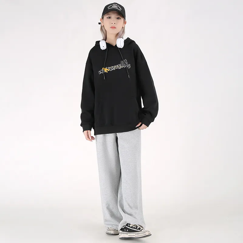 Unite Life HOODS Sweatshirt Unisex Black-7