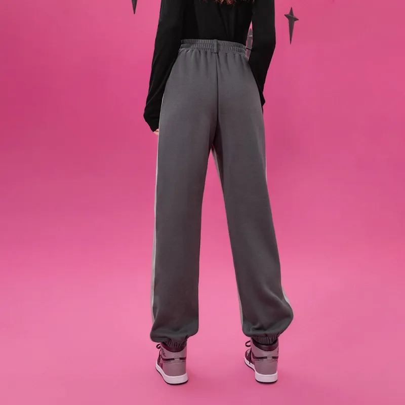 SEENFAAN Jogger Moderate Casual Pants Unisex Gray-3