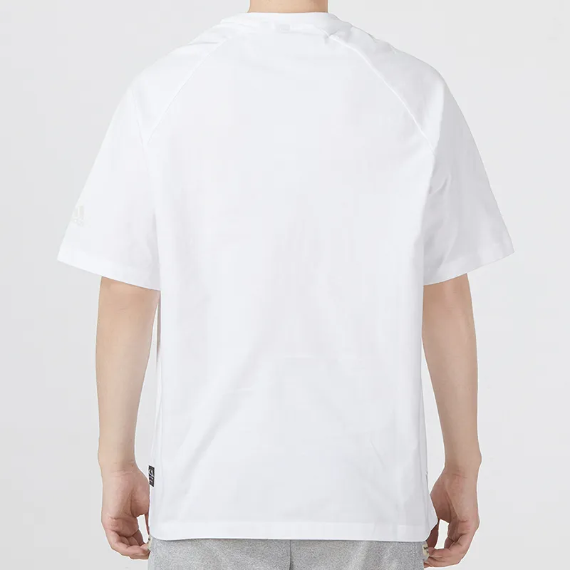 Adidas T Shirts Men White-3