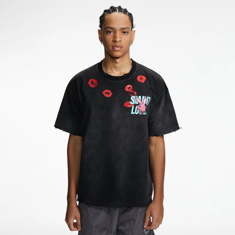 Playboy X SSSAINT LOUIS SSSAINT LOUIS X Playboy Co branded Series T Shirts Unisex Black-2