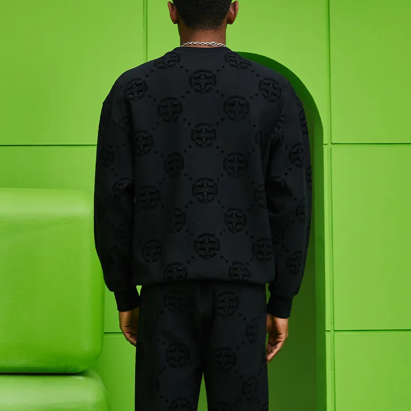 TCH Sweatshirts Unisex Black With Silver Logo-2